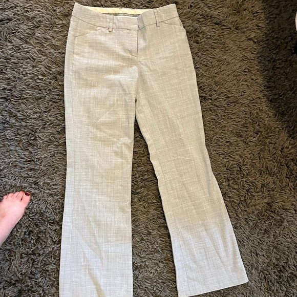 Express Editor Barely Boot Pants Women's size 0R Light Gray Tweed - Picture 6 of 6